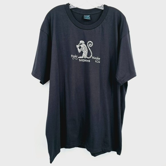 York Funky Monkey CocoNuts Barbados TShirt XXL Black White Graphic Cotton Unisex - Picture 1 of 7